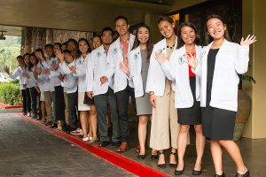 Aiko with her fellow med students