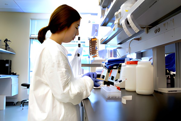 jabsom student conducting laboratory research for AIDS