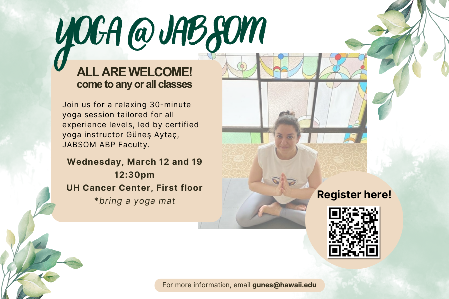 March 2025 Yoga at JABSOM