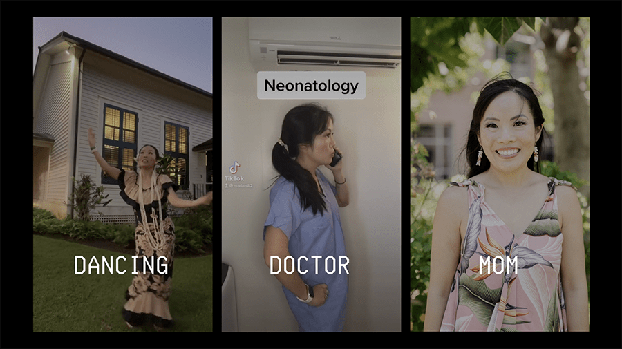 Screengrabs from Dr. Kara Wong Ramsey's TikTok videos.